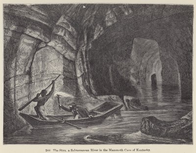 The Styx, a Subterranean River in the Mammoth Cave of Kentucky (gravura) de European School
