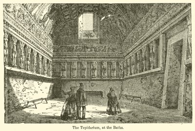 O Tepidarium, nos banhos (gravura) de European School