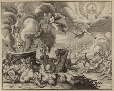 O abismo e os gafanhotos (gravura) de European School