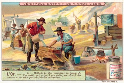 O método mais primitivo de separar o ouro de outro material (chromolitho) de European School