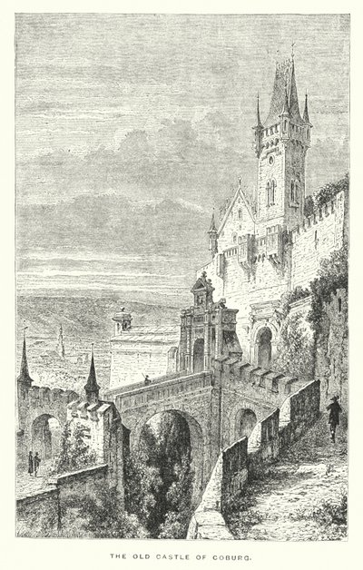 O velho Castelo de Coburg (gravura) de European School