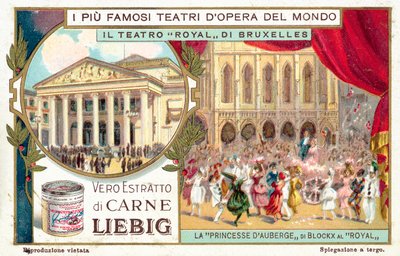 Theatre Royal de la Monnaie, Bruxelas (chromolitho) de European School