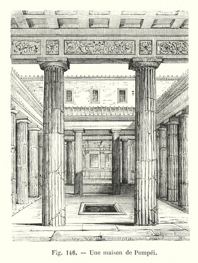 Uma casa em Pompeia (gravura) de European School