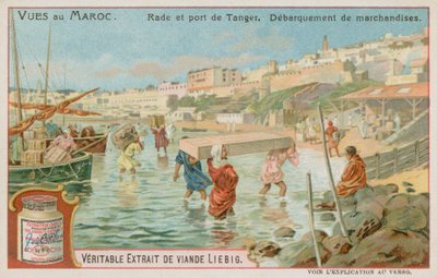 Descarregando mercadorias no porto de Tânger de European School