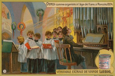 Verdi Jogando o Órgão em Roncole de European School