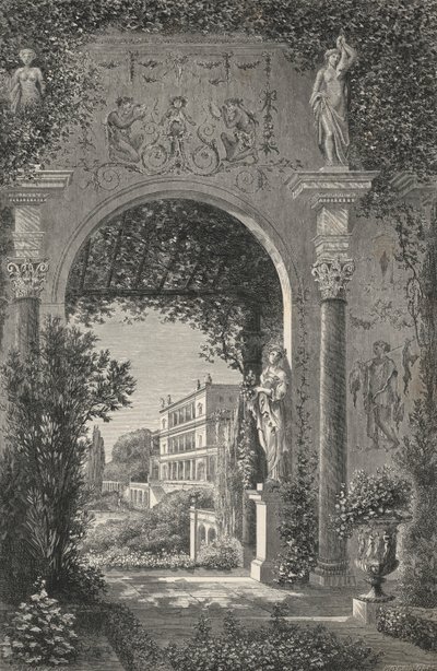 Villa Romana no Tempo de Augusto (gravura) de European School