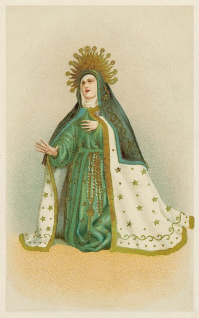 Virgem Maria (cromolito) de European School
