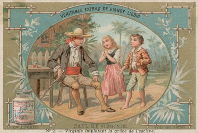 Virginie pede o escravo (cromolitografia) de European School