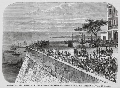 Visita do Imperador Pedro II do Brasil a Salvador, Bahia (gravura) de European School