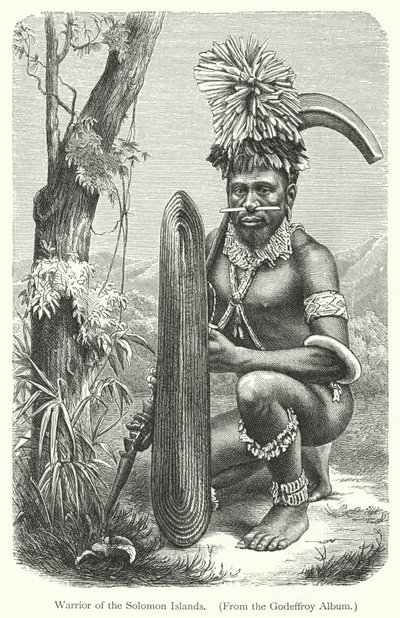Guerreiro das Ilhas Salomão (gravura) de European School