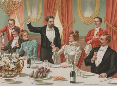Refeição de casamento (chromolitho) de European School