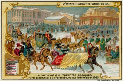 Carnaval de Inverno em São Petersburgo em 1765 de European School