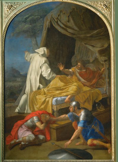 Apparition de Saint Bruno au Comte Roger - Aparição de São Bruno ao Conde Roger ... de Eustache (studio of) Le Sueur