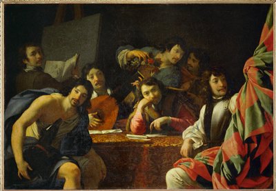 A prudência traz paz e abundância ... de Eustache (studio of) Le Sueur