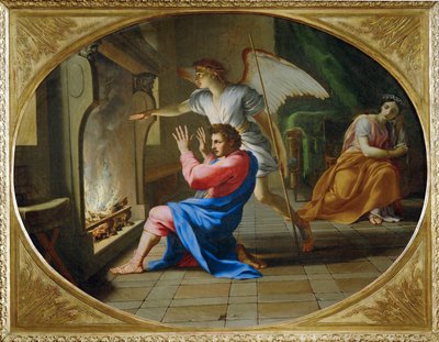 A noite de núpcias de Tobias e Sara - a noite de núpcias ... de Eustache (studio of) Le Sueur