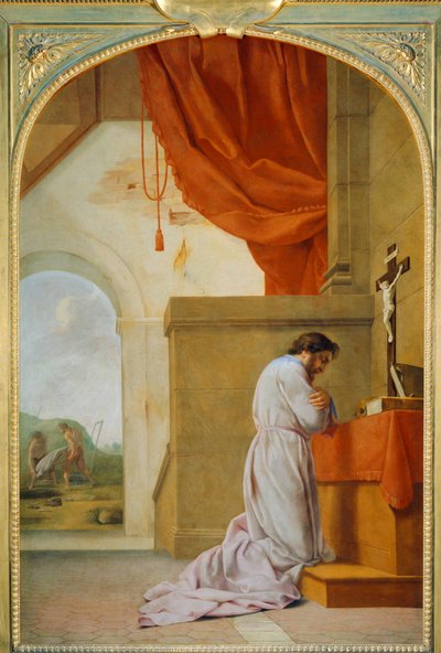 São Bruno em oração - São Bruno em oração ... de Eustache (studio of) Le Sueur