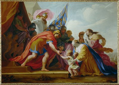 Volúmnia e Verturia perante Coriolano - Volúmnia e ... de Eustache (studio of) Le Sueur