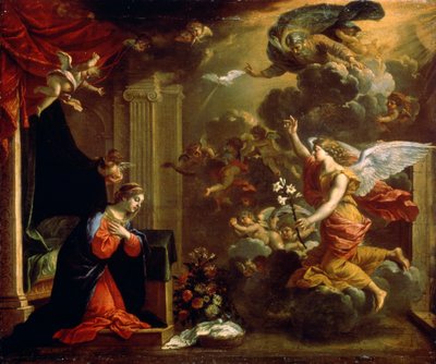 A Anunciação, século XVII. de Eustache Le Sueur