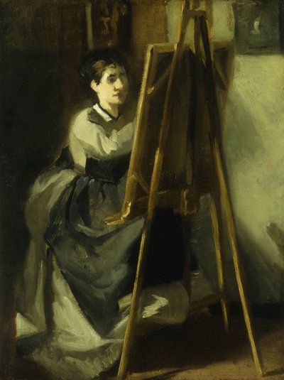 O jovem aluno; O Jovem Estudante, c.1870 de Eva Gonzalès