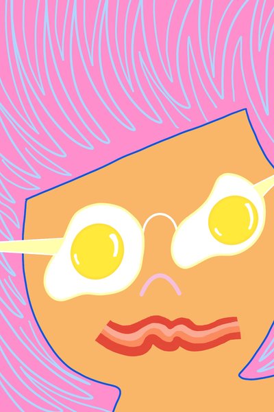 Ovos e bacon (arte digital) de Evan Sklar
