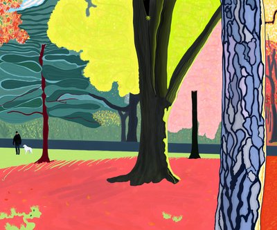 outono, Prospect Park (arte digital) de Evan Sklar