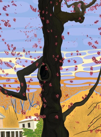 Árvore de bordo em flor (arte digital) de Evan Sklar