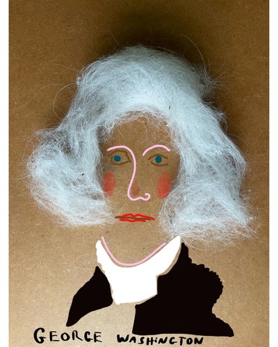 George Washington (desenho de colagem) de Evan Sklar