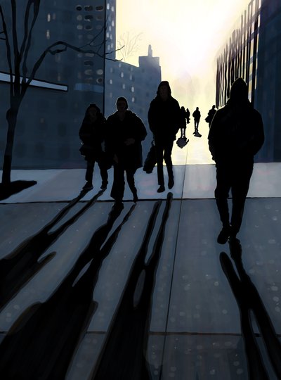 Calçada de Manhattan (arte digital) de Evan Sklar