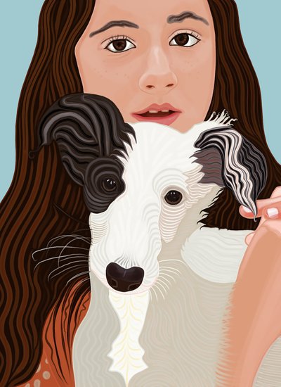 Minnie e Ava (arte digital) de Evan Sklar