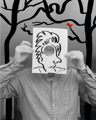 Outro autorretrato de Evan Sklar