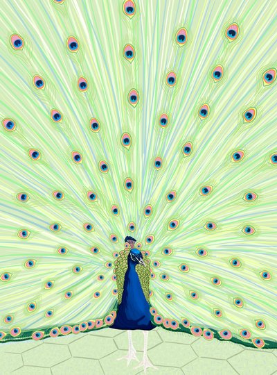 Peacock, 2025 (arte digital) de Evan Sklar