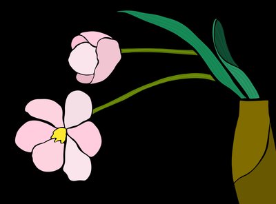 Flores cor-de-rosa, 2025 (arte digital) de Evan Sklar