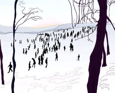 Prospect Park, inverno (arte digital) de Evan Sklar