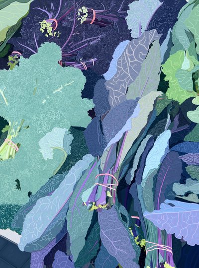 Purple Kale, 2025 (arte digital) de Evan Sklar