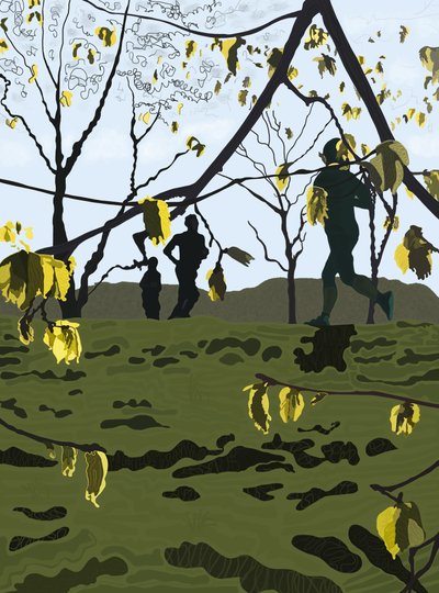 Corredores, Prospect Park (arte digital) de Evan Sklar
