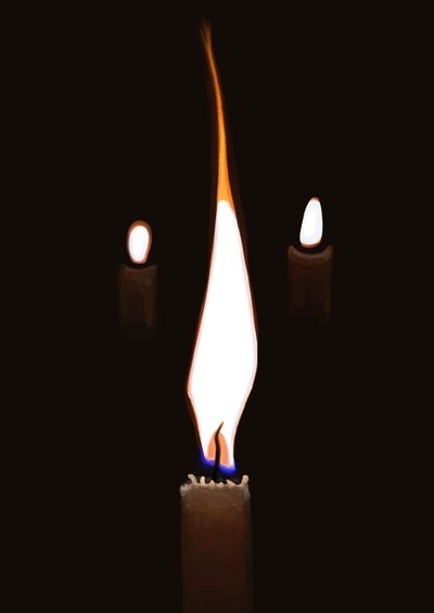 Três velas (arte digital) de Evan Sklar