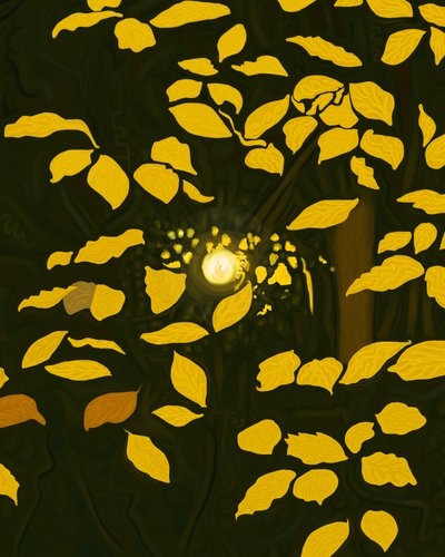 Folhas amarelas (arte digital) de Evan Sklar