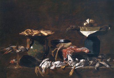 Natureza morta na cozinha de Evaristo Baschenis