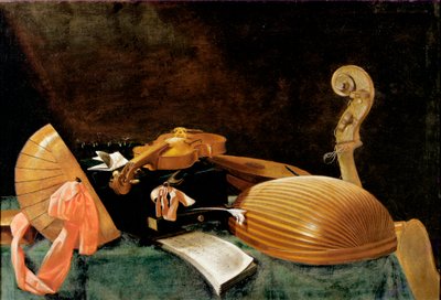 Natureza morta com instrumentos musicais de Evaristo Baschenis