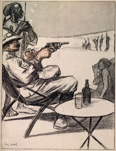 The Colonials, Enquanto aguardamos reforços, nós mesmos trabalhamos um pouco no LAssiette Au Beurre, pub. Agosto de 1902 de Eve Cadel