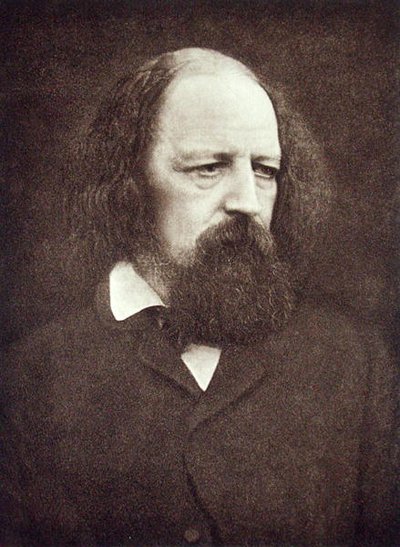 Retrato de Alfred, Lord Tennyson (1809-92), c.1889-91 (foto a p/b) de Eveleen Myers