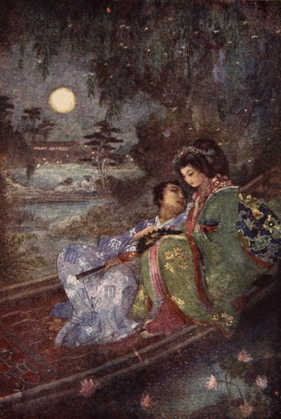 Os amantes que trocam fãs, frontispício de 