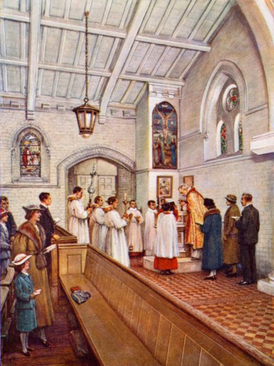 "Baptizar todas as Nações" (cor litho) de Evelyn Stuart Hardy