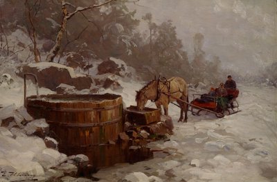 Junto à Estação da Água (óleo sobre tela) de Even Ulving