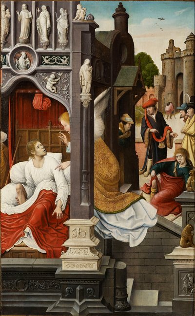 Cena da vida de São Roque, 1517. de Everaert Orley