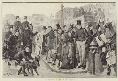 Uma travessia de rua em Londres de Everard Hopkins