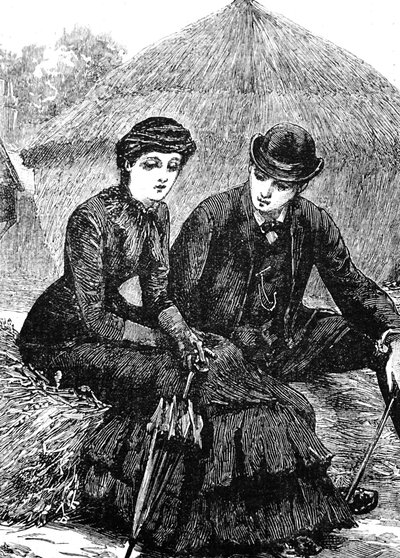Um jovem casal sentado juntos de Everard Hopkins