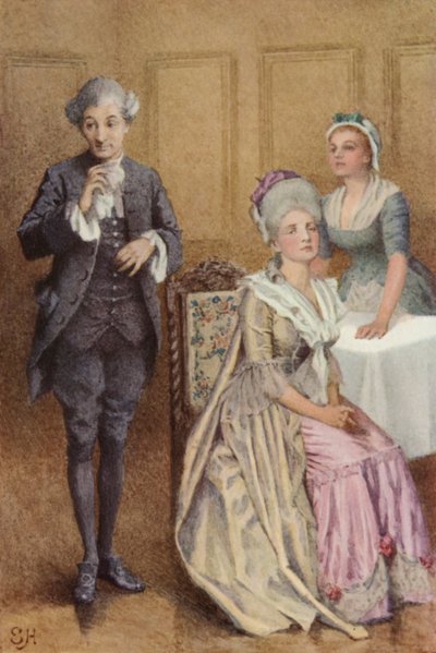 Ilustração para uma viagem sentimental por Laurence Sterne de Everard Hopkins