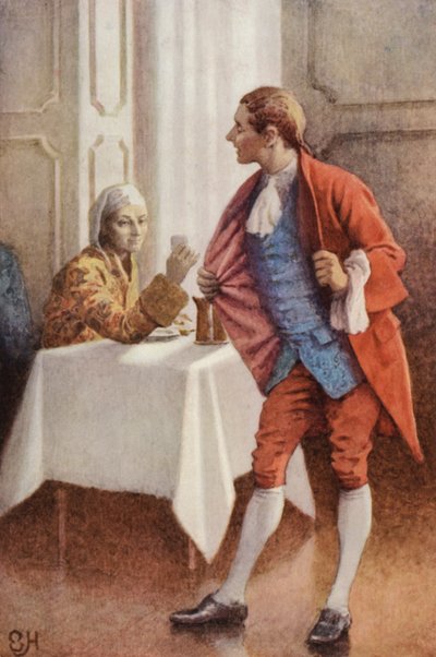 Ilustração para uma viagem sentimental por Laurence Sterne de Everard Hopkins