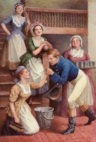 Ilustração para uma viagem sentimental por Laurence Sterne de Everard Hopkins